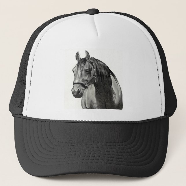 CASQUETTE CHEVAL AU CRAYON : VUE DE FACE (Devant)