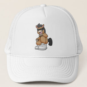 Casquette Cheval avec de grandes chaussures