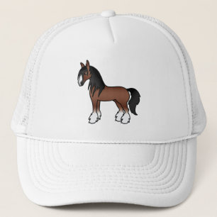 Casquette Cheval de dessin Brown Gypsy Vanner Clydesdale Shi