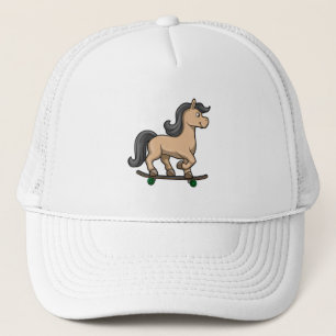 Casquette Cheval en Patinage avec Skateboard