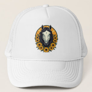 Casquette Cheval et fleurs de Susan aux yeux noirs