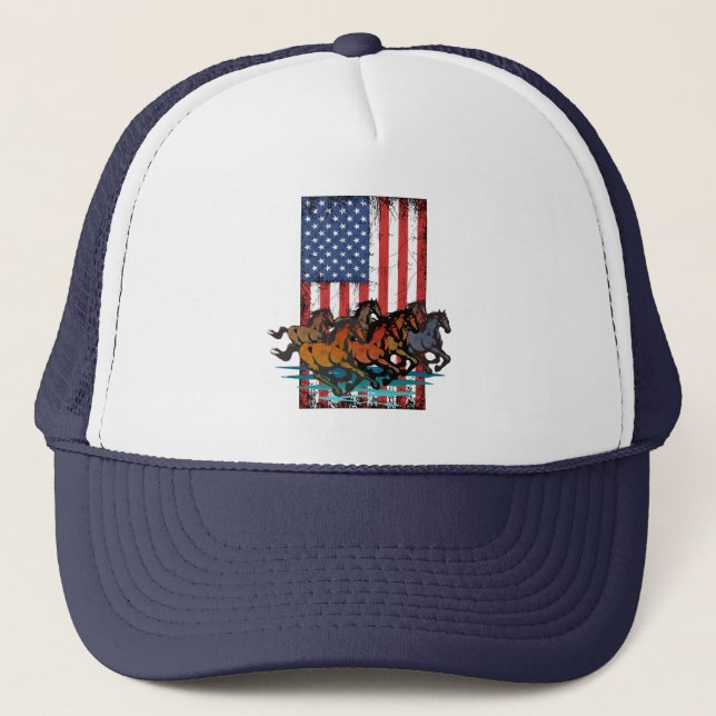 CASQUETTE CHEVAL VINTAGE AMÉRICAIN (Devant)