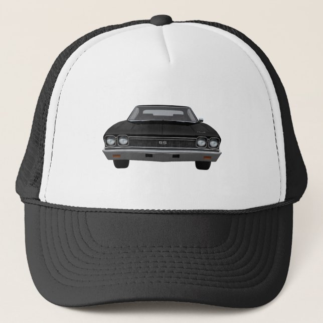 Casquette Chevelle 1968 solides solubles : Finition noire (Devant)