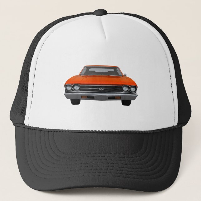 Casquette Chevelle 1969 solides solubles : Finition orange (Devant)