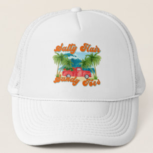 Casquette Cheveux salés, orteils de sable   Île tropicale