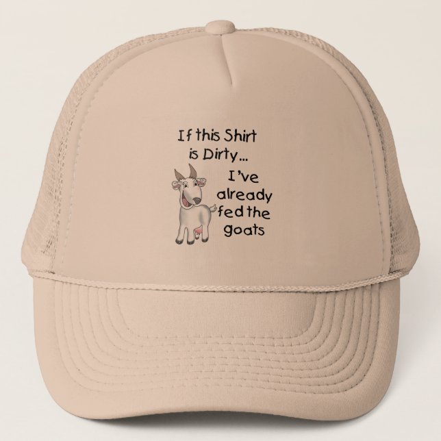 Casquette Chèvre Drôle Chemise Sale (Devant)