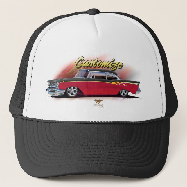 casquette chevy de coutume du hot rod 1957 (Devant)