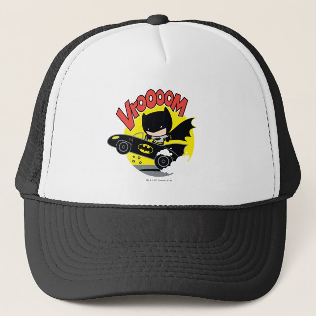 Casquette Chibi Batman Dans Le Batmobile (Devant)