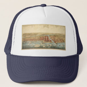 Casquette Chicago Antique Map, LaSalle Street et River