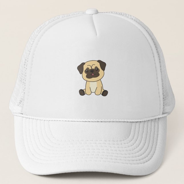 Casquette Chien carlin Chien Chien Chien Chien Chien Chien (Devant)
