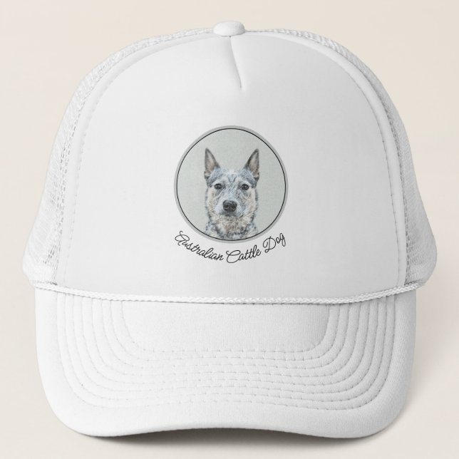 Casquette Chien de bétail australien - Cute Original Dog Art (Devant)
