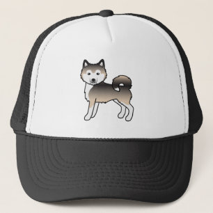 Casquette Chien de dessin animé mignon Malamute d'Alaska sab