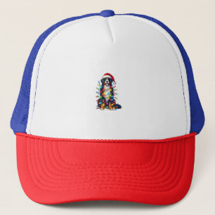 Casquette Chien de montagne bernois x lumières de Noël