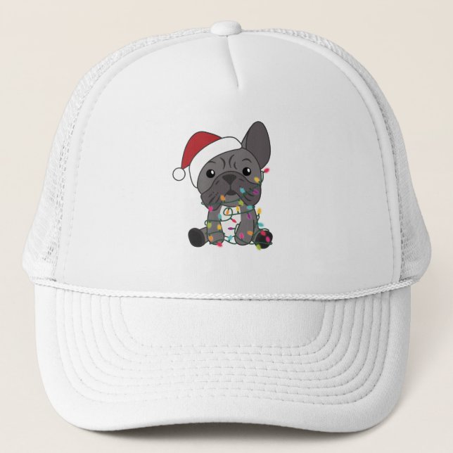 Casquette Chien de Noël Animaux d'hiver de neige (Devant)