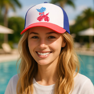 Casquette Chien en ballon mignon amusant 4 juillet