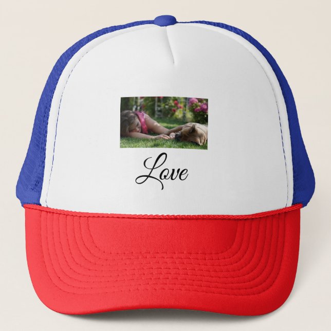 Casquette Chien maman amour ajouter nom texte nom de animal  (Devant)