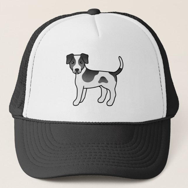 Casquette Chien mignon Danois-Suédois Noir Et Blanc (Devant)
