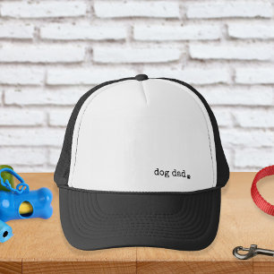 Casquette Chien papa minimaliste machine à écrire Empreinte 