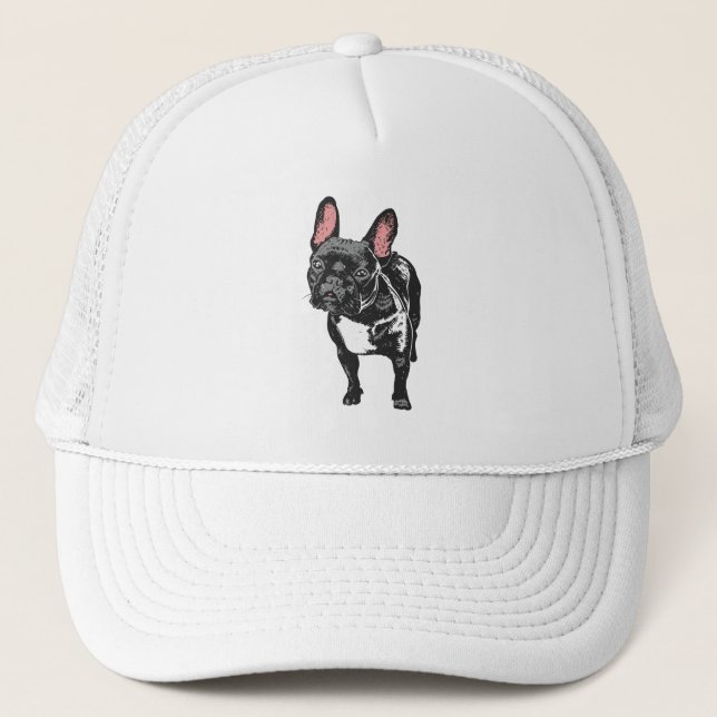 Casquette Chien-taureau français réaliste (Devant)