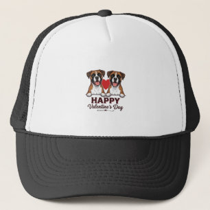Casquette Chiens Boxer Joyeuse Saint-Valentin Vintage