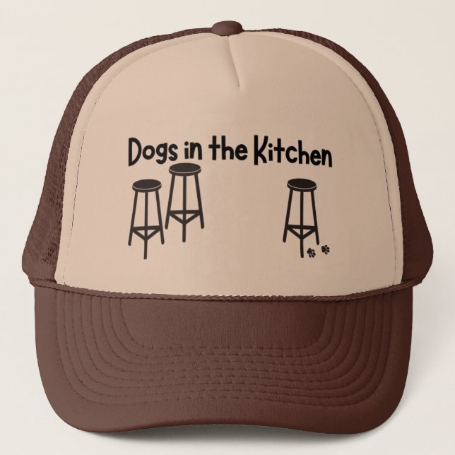 Casquette Chiens dans le chapeau de camion de cuisine (Devant)