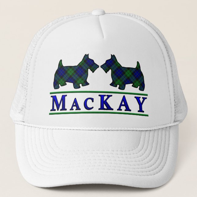 Casquette Chiens écossais Clan MacKay Tartan (Devant)