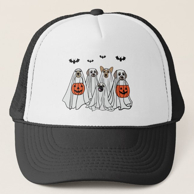 Casquette Chiens Éffrayants d'Halloween amusants - Chiens fa (Devant)