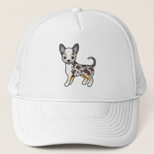 Casquette Chihuahua Cartoon Chien à Poil Lisse Merle Chocola