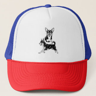 Casquette Chihuahua Lover's Delight Dynamic Duo in Black