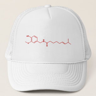 Casquette Chili Capsaicin Formule chimique moléculaire