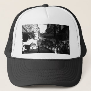 Casquette Chine Ancien Hong Kong rue Ville voitures