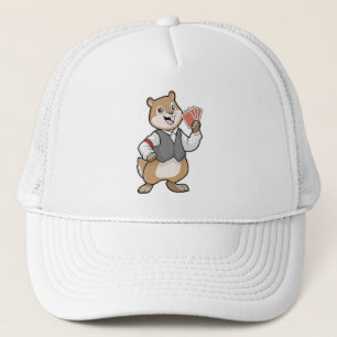 Casquette Chipmunk au Poker avec cartes de Poker