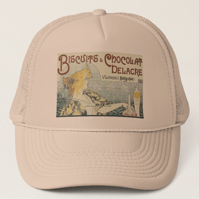 Casquette Chocolat Art Nouveau Femme (Devant)