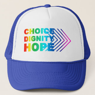 CASQUETTE CHOICE DIGNITY HOPE RAINBOW TRUCKER HAT