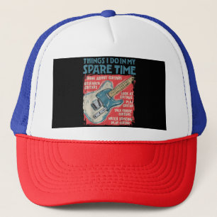 Casquette Choses de guitare que je fais pendant mon temps li