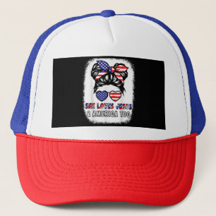 Casquette Christian Girl aime Jésus & Amérique Chemise 4 Jui