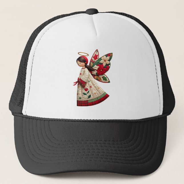 Casquette Christmas Angel with Holiday Flowers (Devant)