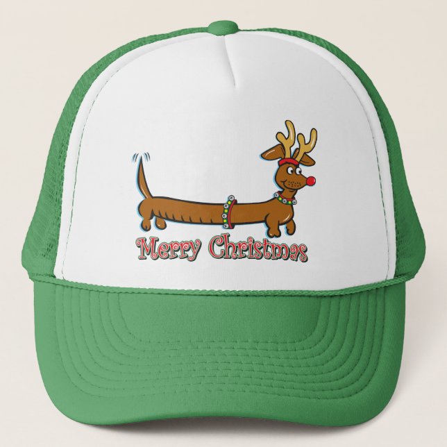 Casquette Christmas Dachshind (Devant)