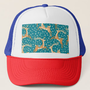 Casquette Christmas Reindeer : Vintage Motif sans couture.