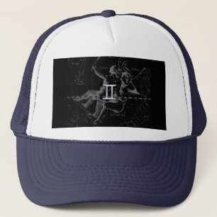 Casquette Chrome d'argent comme Gemini Zodiac Connexion Heve
