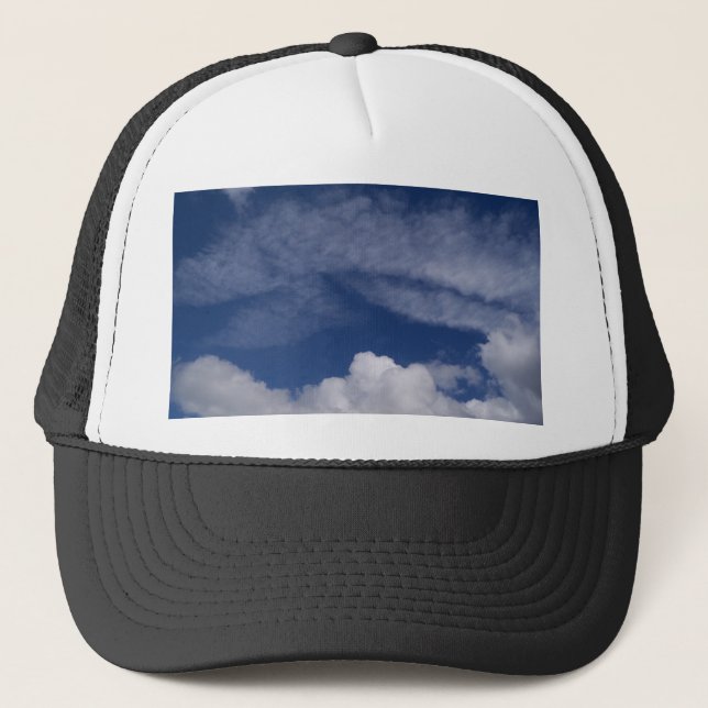 Casquette ciel bleu nuages cool (Devant)