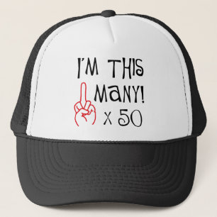 Casquette cinquantième salut de doigt moyen d'anniversaire