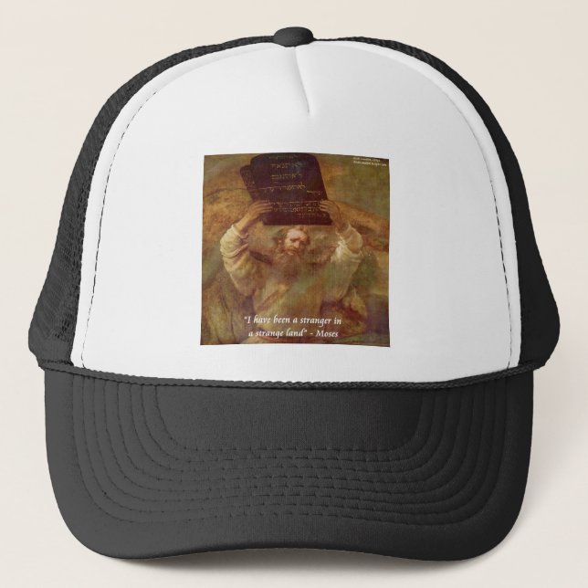 Casquette Citation biblique et Moïse de Rembrandt (Devant)