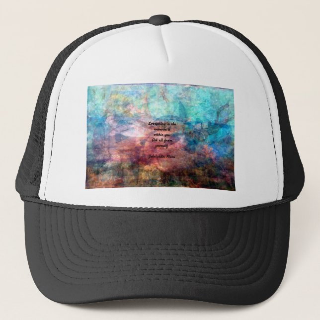 Casquette Citation De Rumi Sur L'Énergie Et L'Univers (Devant)