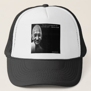 Casquette Citation de sagesse de Gandhi, soyez le changement
