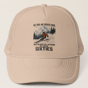 Casquette Citation de ski drôle pour hommes sexagénaires