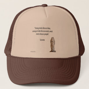 Casquette Citation de Socrate et de "grands esprits" célèbre