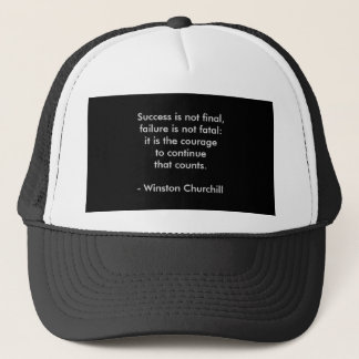 Casquette Citation de Winston Churchill ; succès