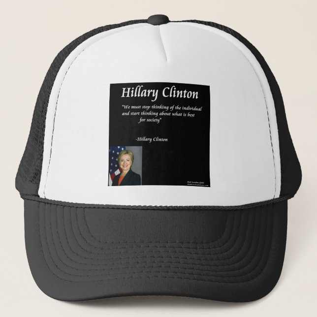 Casquette Citation d'Hillary Clinton sur les "individus" (Devant)