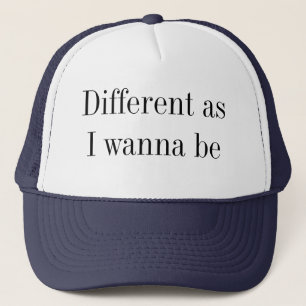Casquette Citation Différent Comme Je Veux L'être